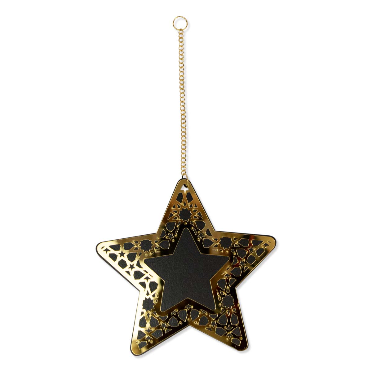 Hanging Star Decoration - Ramadan & Eid - Black & Gold