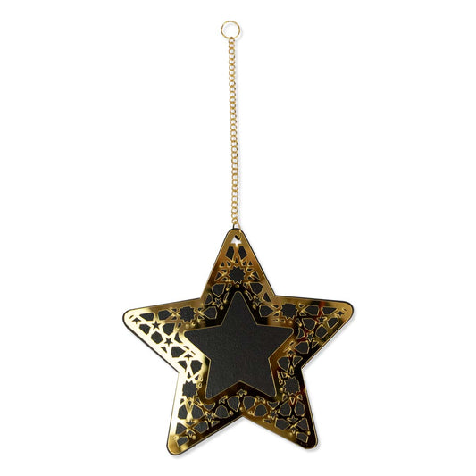 Hanging Star Decoration - Ramadan & Eid - Black & Gold
