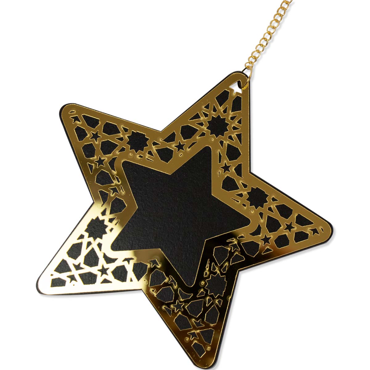 Hanging Star Decoration - Ramadan & Eid - Black & Gold