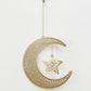 Hanging Crescent & Star Decoration - Ramadan & Eid - Gold