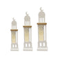 Wooden Minarets Set of 3 - Ramadan & Eid - White & Gold