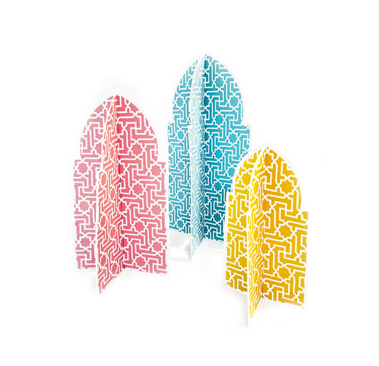 3D Card Mosque Models - Pastel - Set of 3