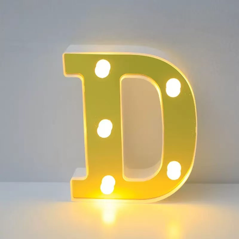 Eid Letter Lights - Gold