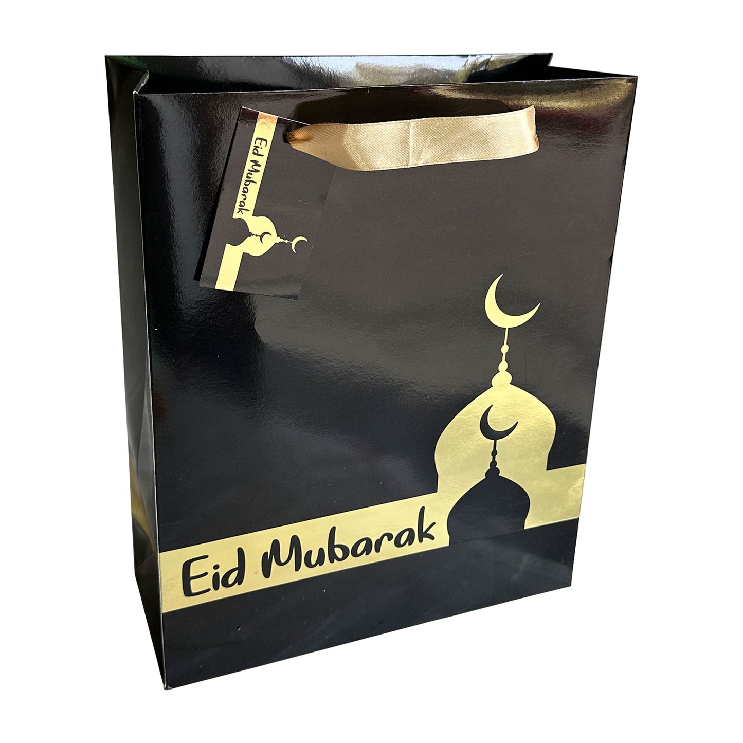 Eid Gift Bag - Black & Gold Masjid