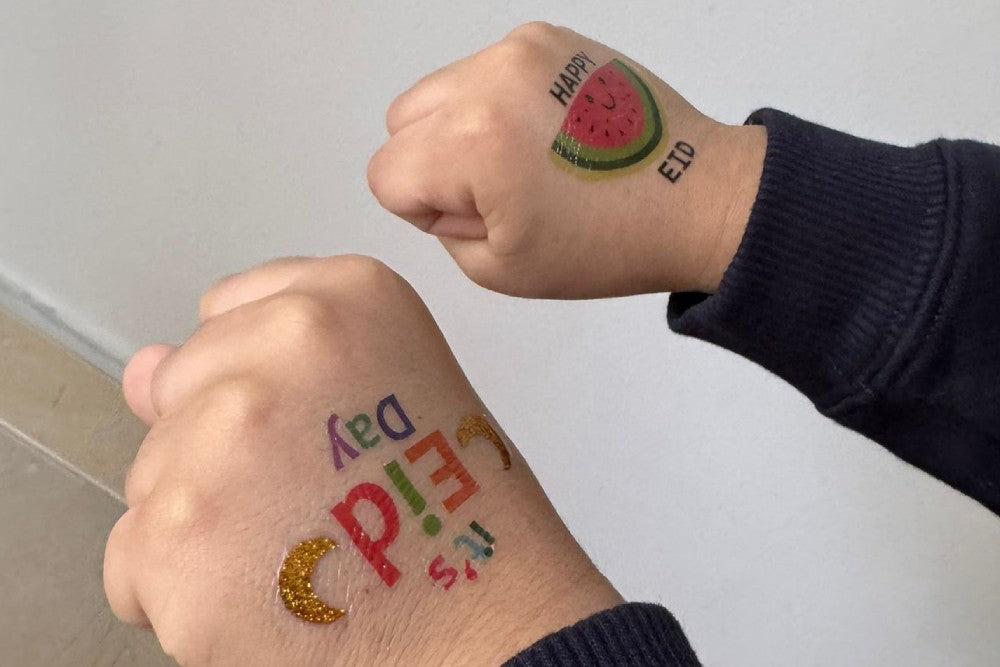 Kids Ramadan & Eid Tattoo Sheet - Girls