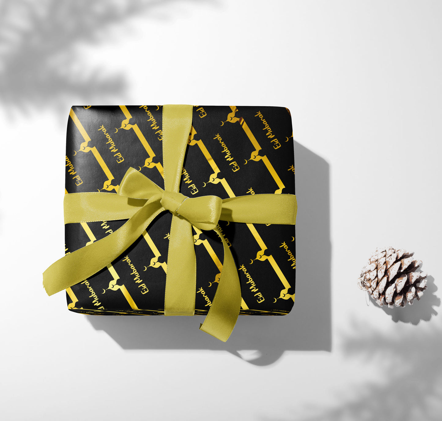 Eid Gift Wrap - Black & Gold Masjid