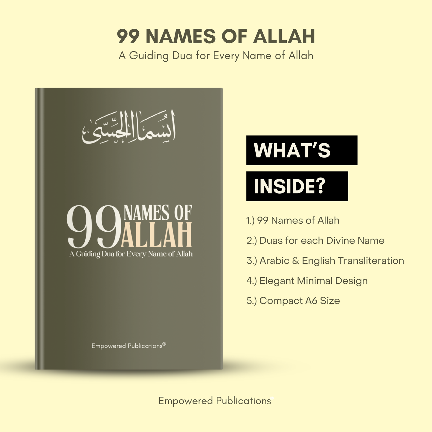 99 Names Of Allah - A6 Pocket Size
