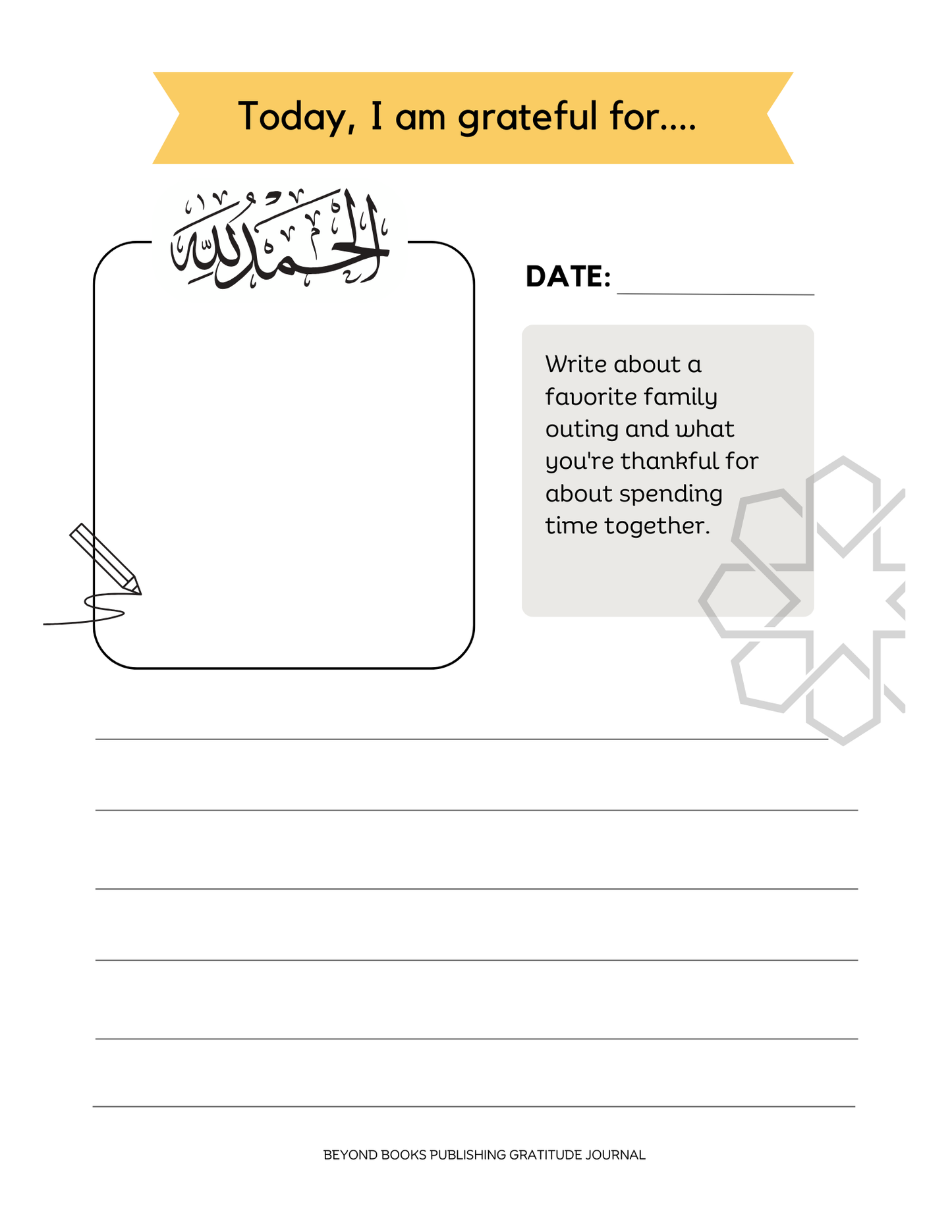 My Alhamdulillah Gratitude Journal: Masjid Domes and Minarets