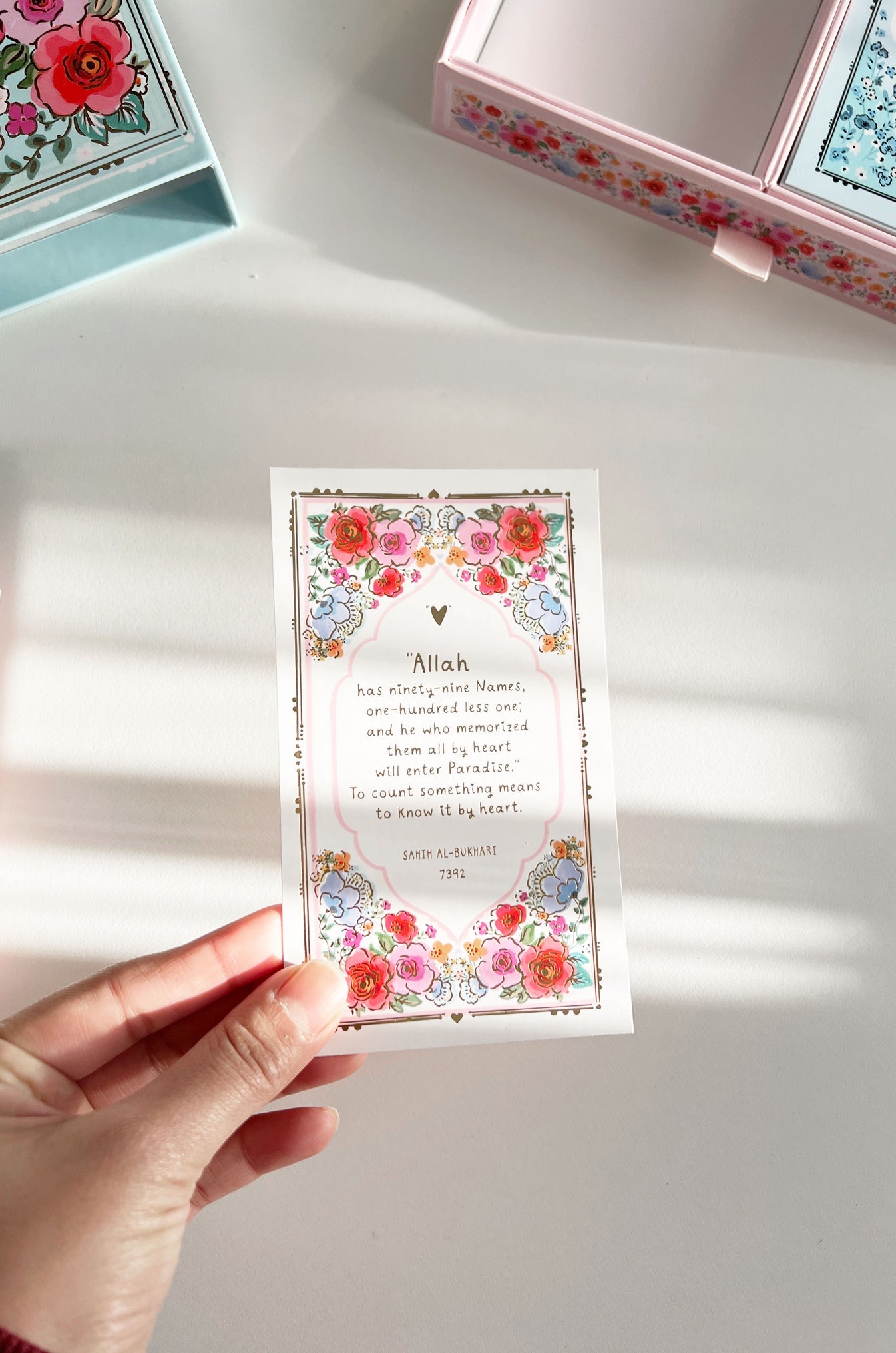 99 Names of Allah - Mini Prints with Drawer Box