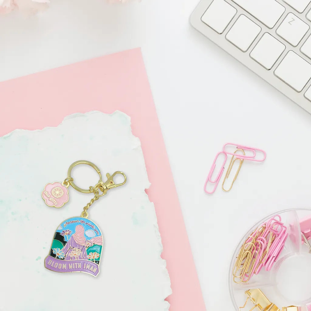 Bloom With Iman - Islamic Quote Keyring