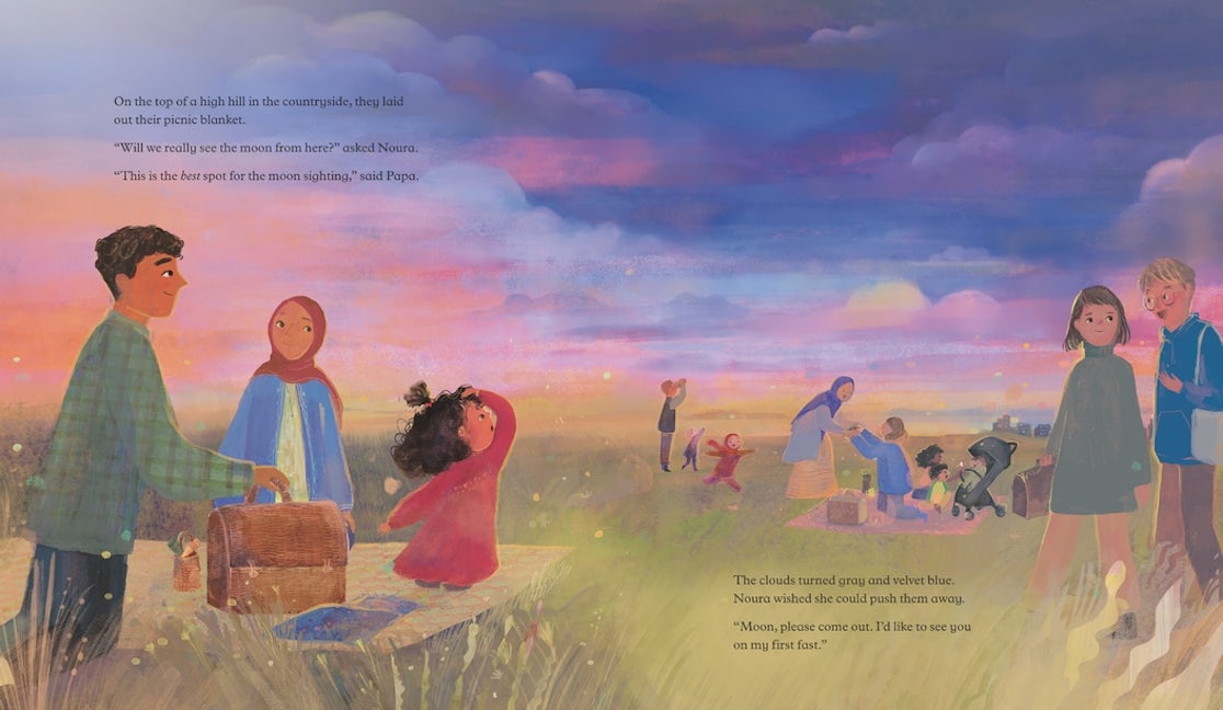 Noura's Crescent Moon: An Eid Story - Choose Hardback or Paperback - Anafiya Gifts