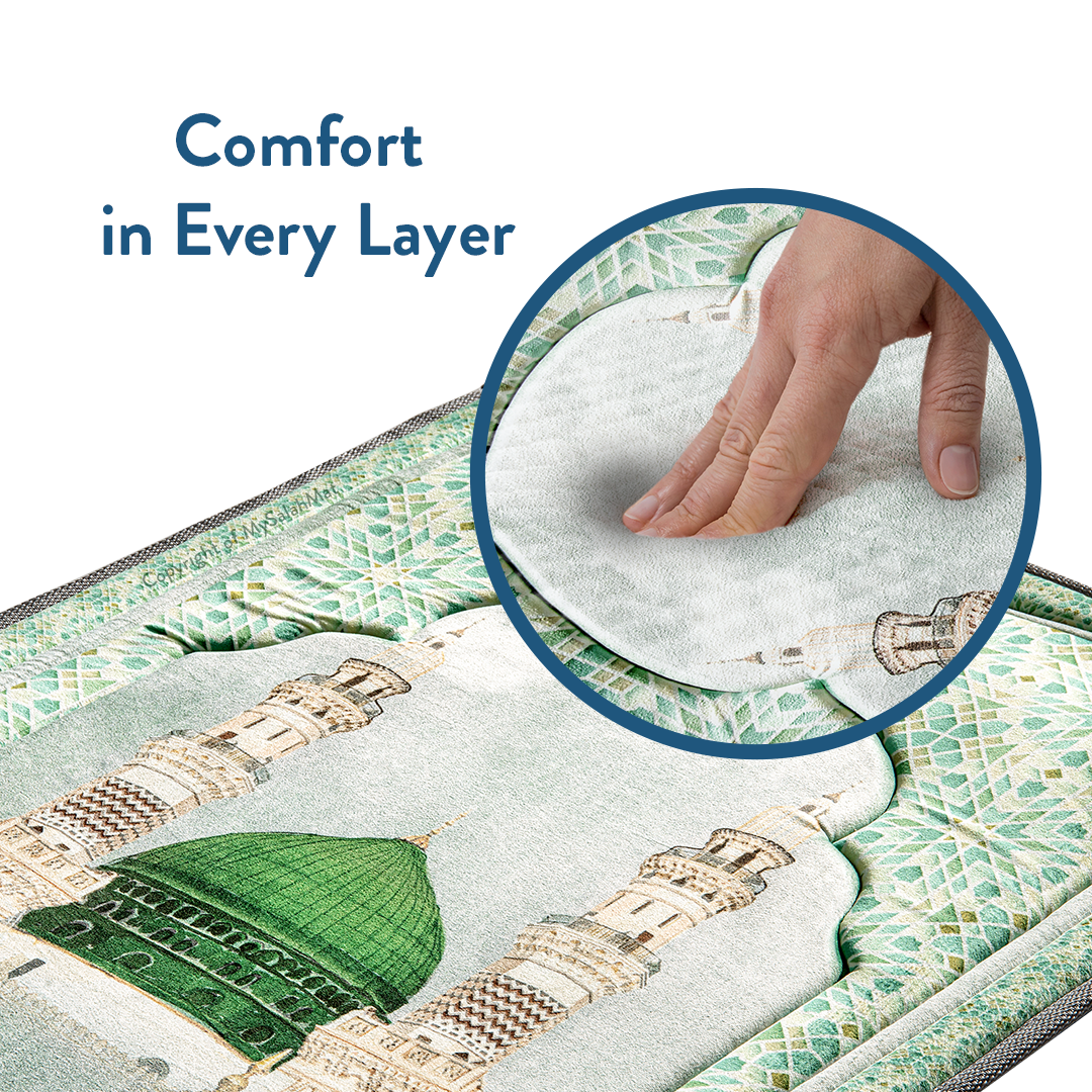 Al-Masjid an-Nabawi - Premium Padded Adult Prayer Mat