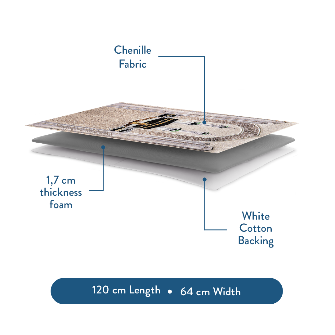 Masjid al-Haram - Premium Padded Adult Prayer Mat