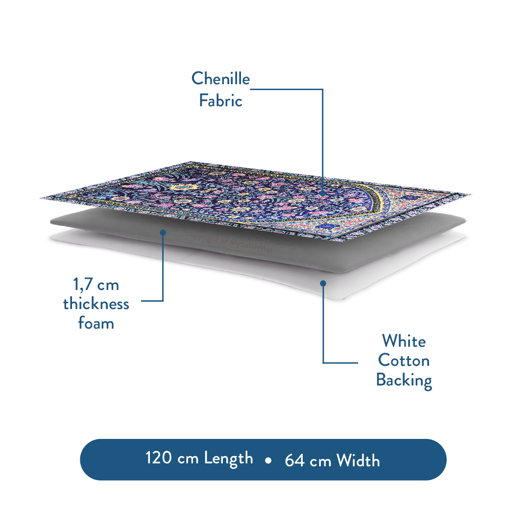 Royal Blossoms - Premium Padded Adult Prayer Mat
