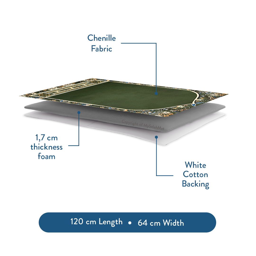 Madinah Rawdah - Premium Padded Adult Prayer Mat