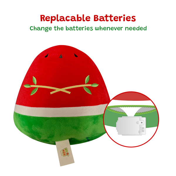 Nūr the Watermelon - Light-Up Interactive Islamic Plushie with Surahs, Duas & More