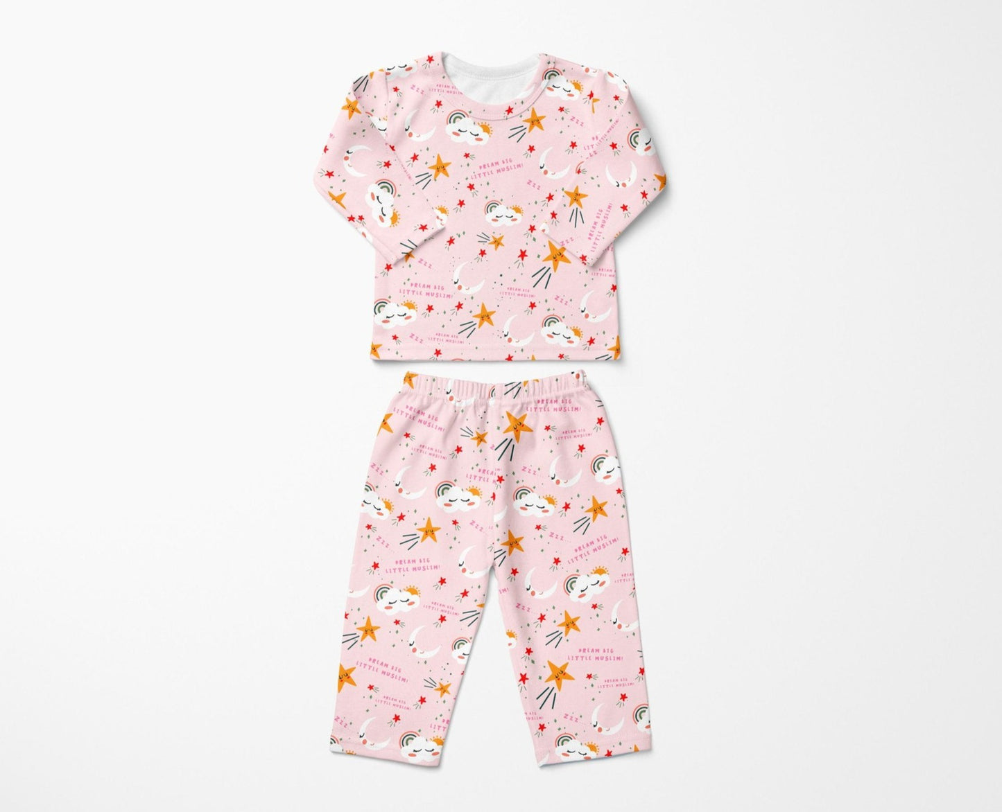 Dream Big Little Muslimah Pyjamas - Pastel Pink