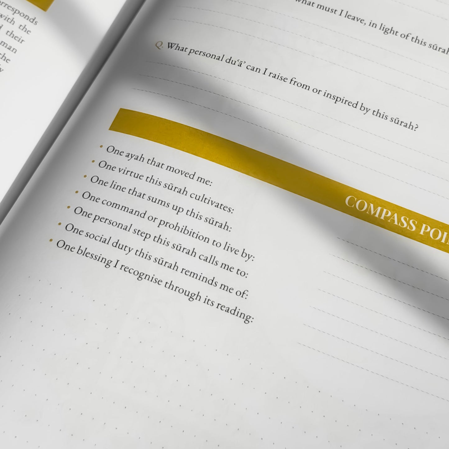 Quran Compass: Surah by Surah Study Guide & Reflection Journal (Deluxe Edition)