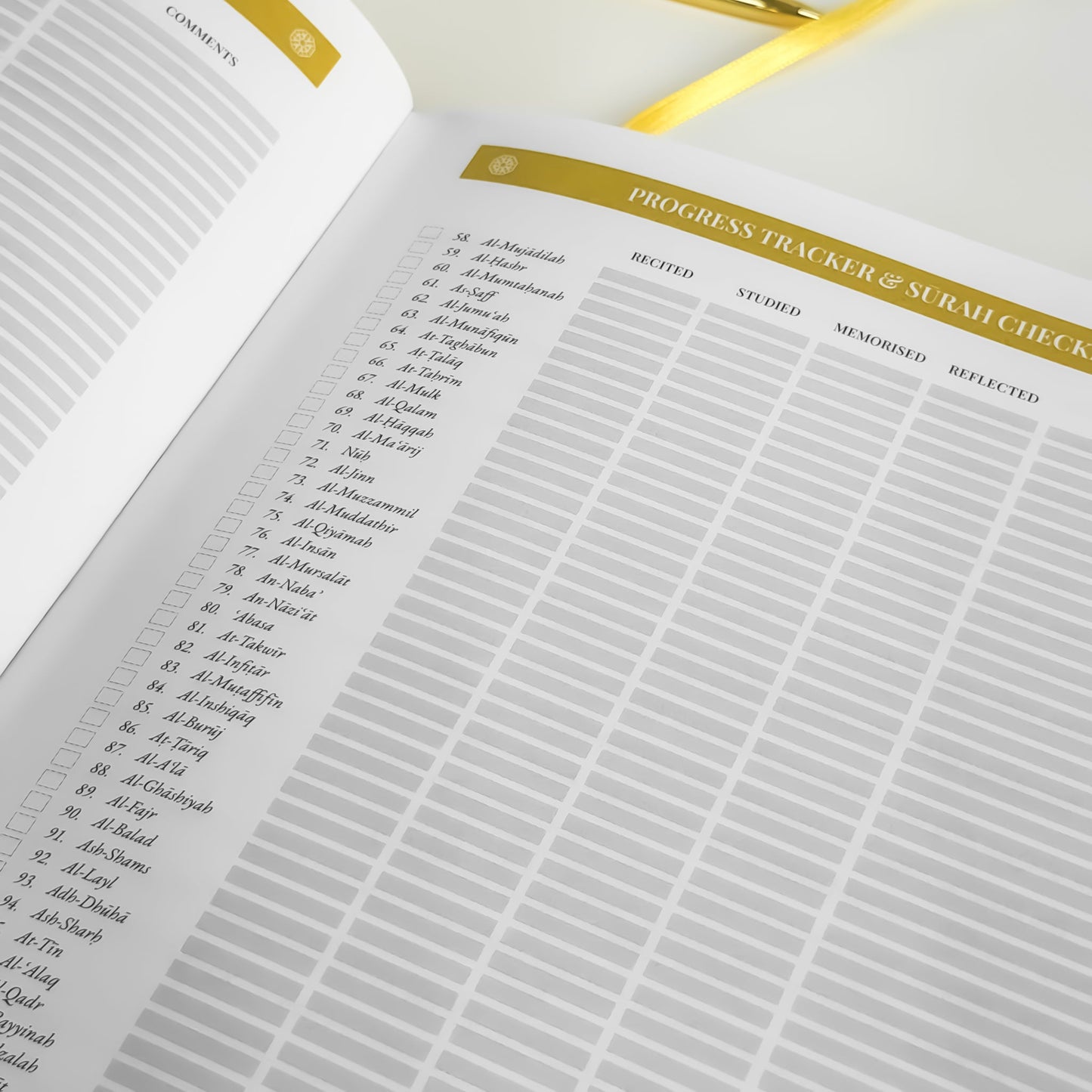 Quran Compass: Surah by Surah Study Guide & Reflection Journal (Deluxe Edition)