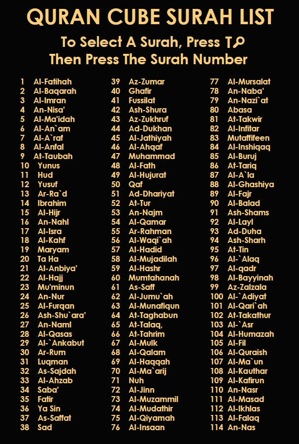 Quran Cube LED X - Gold - Anafiya Gifts