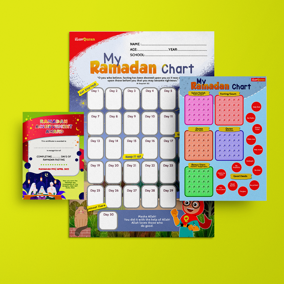 My Ramadan Chart - Blue – Anafiya Gifts UK