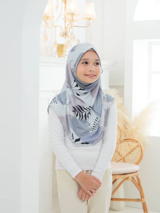 Grey Fiona Kids Hijab