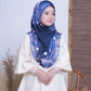 Blue Floral Fiona Kids Hijab