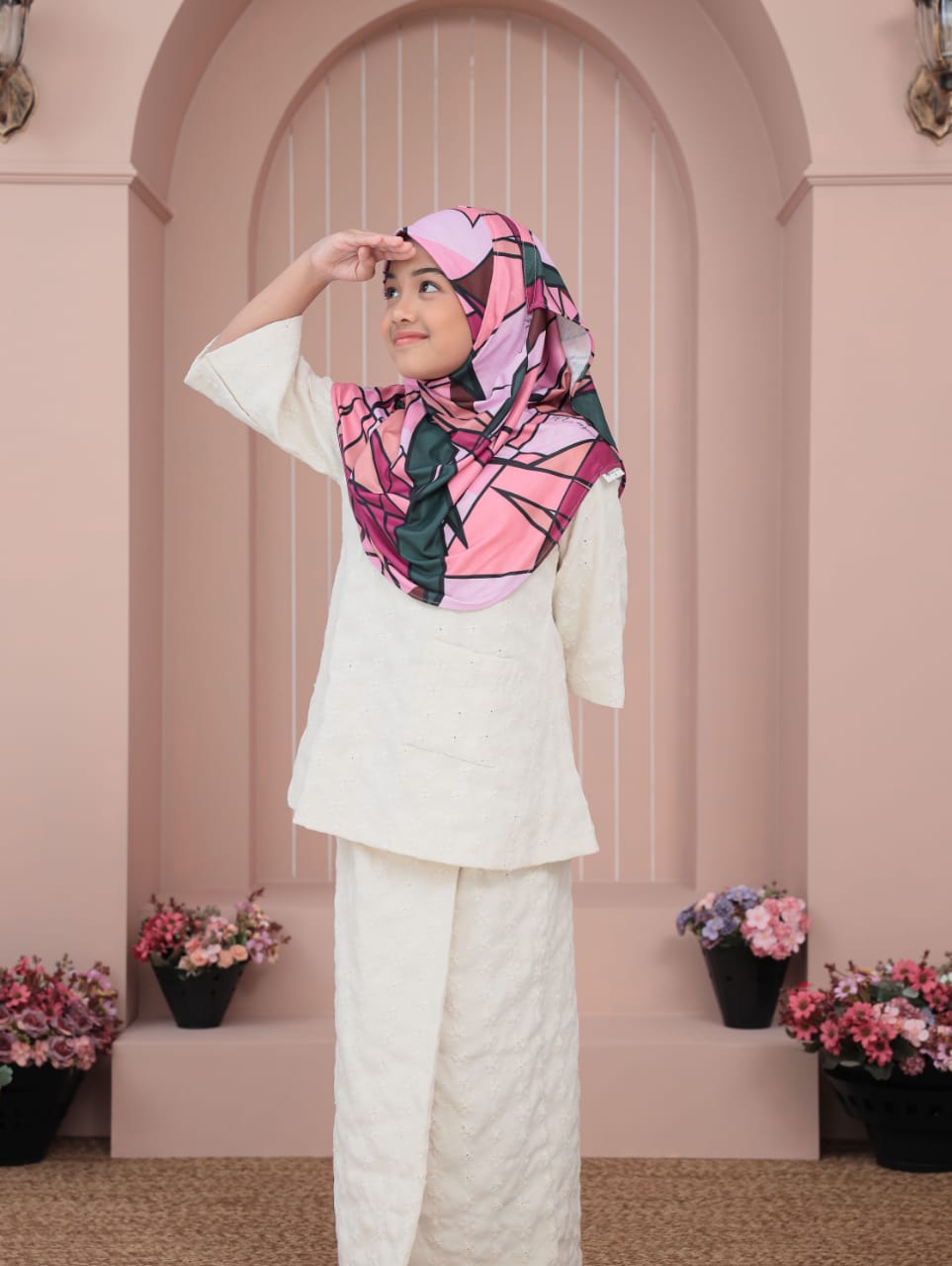 Bold Pink Fiona Kids Hijab