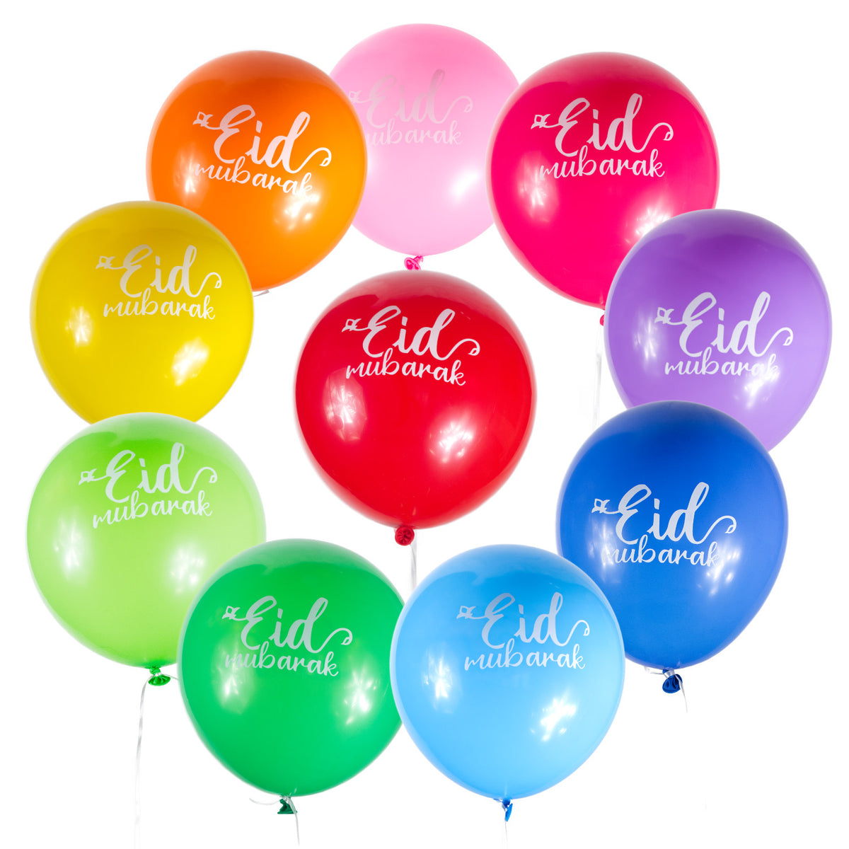 Eid Mubarak Balloons - Multi-Coloured - Anafiya Gifts