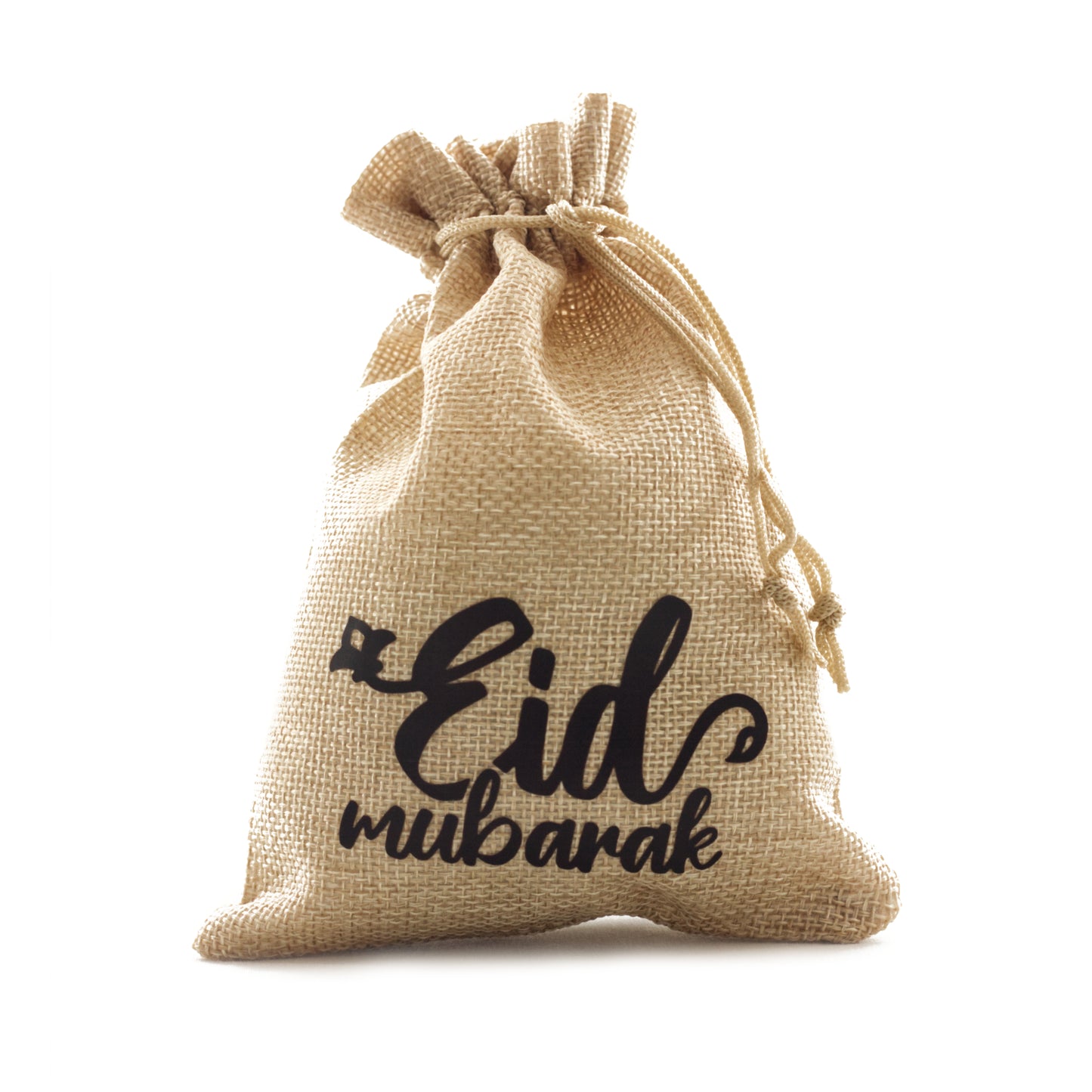 Eid Mubarak Gift Pouches - Beige - Pack of 5