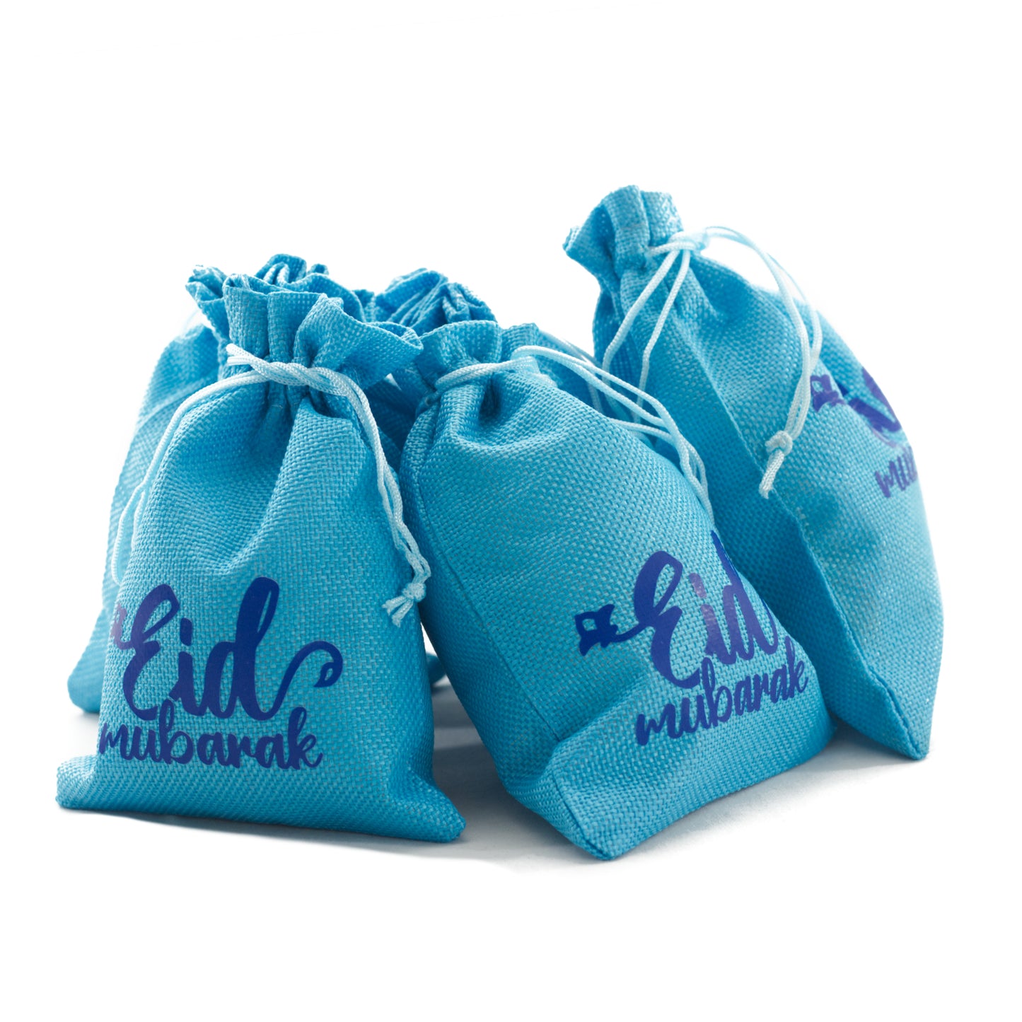 Eid Mubarak Gift Pouches - Blue - Pack of 5