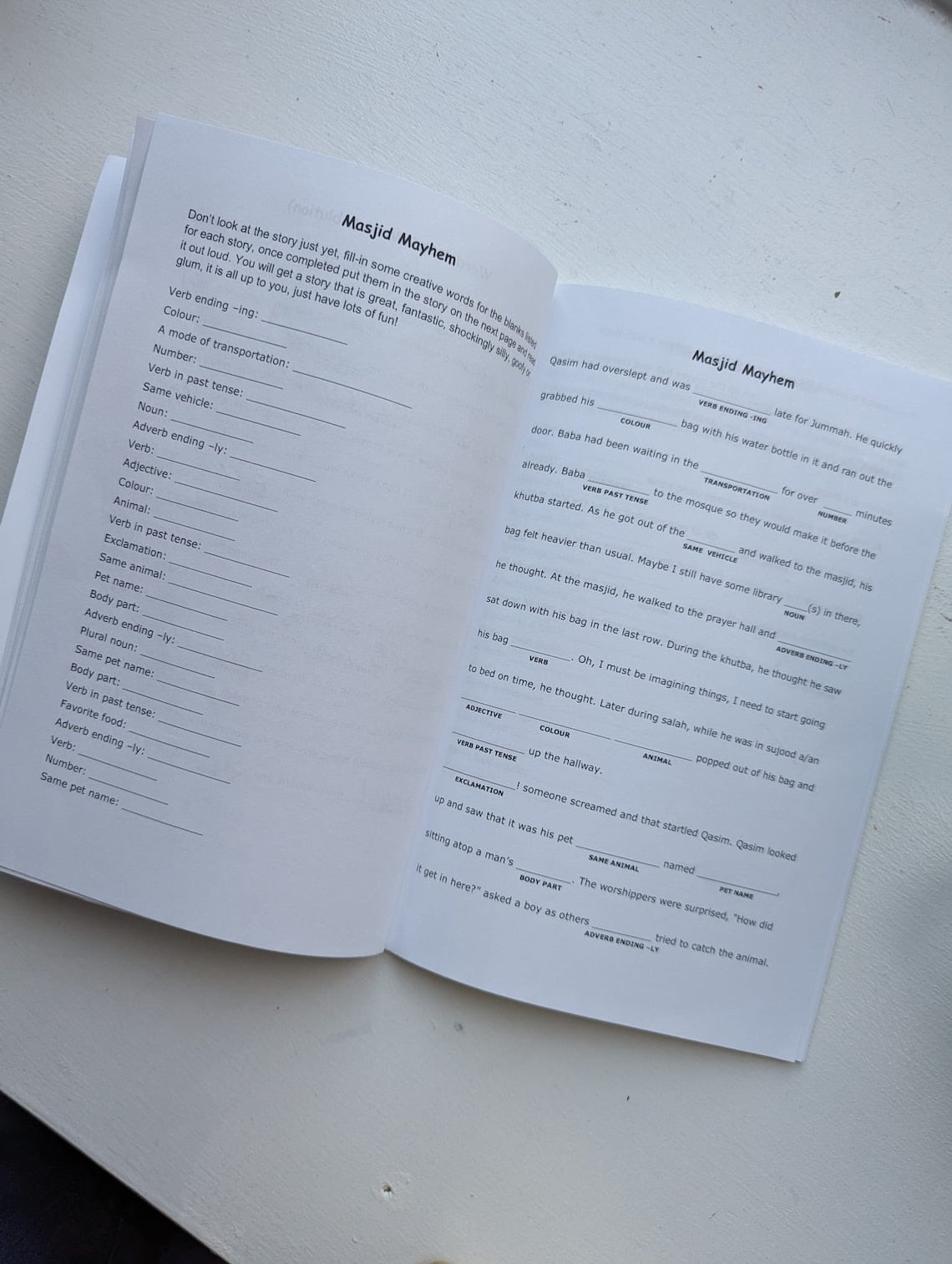Funny Fill-In: Relatable Stories for Muslim Kids