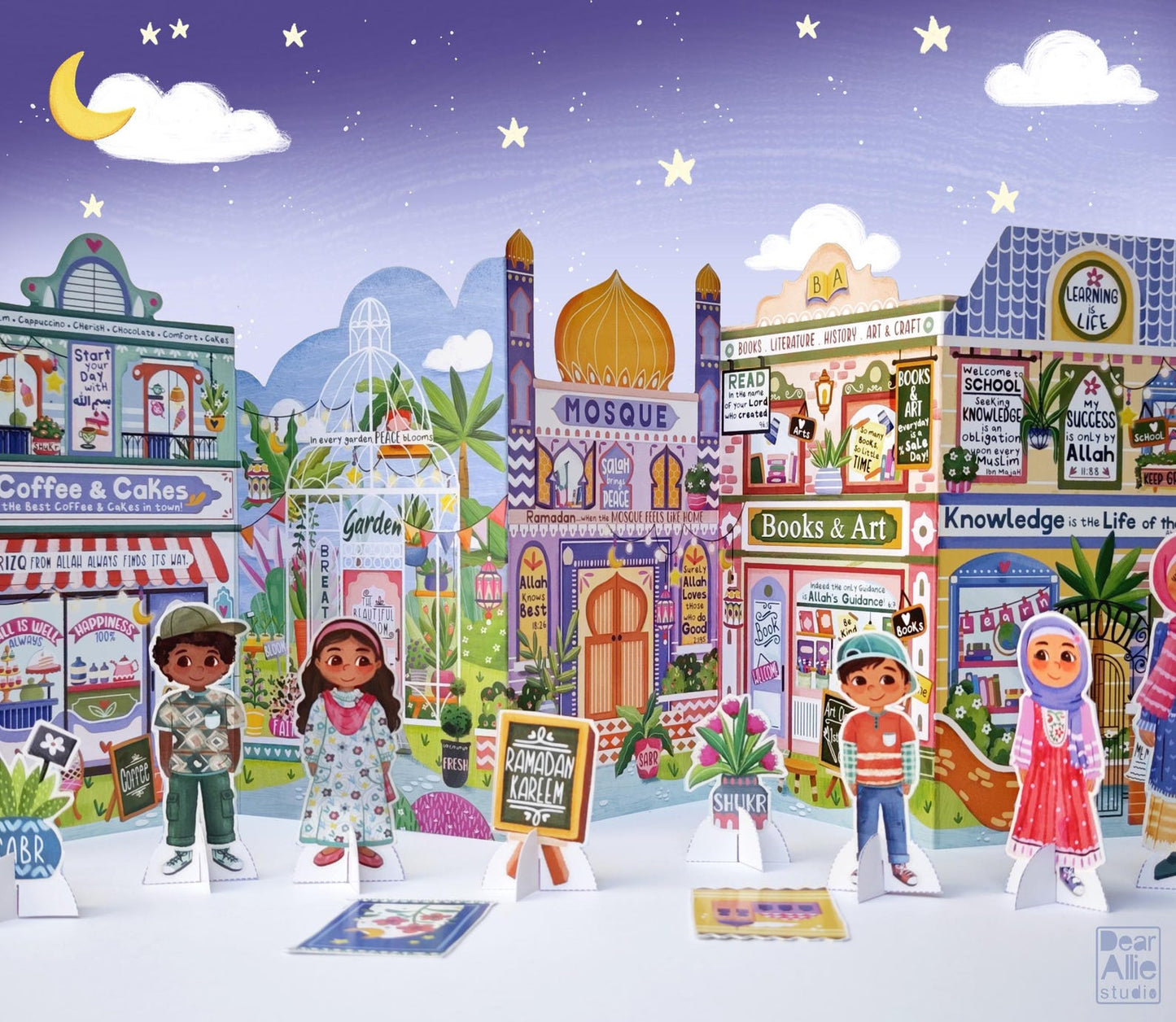 My Ramadan Paper Town 2026 - Stickers & Cut-Out Dolls Included