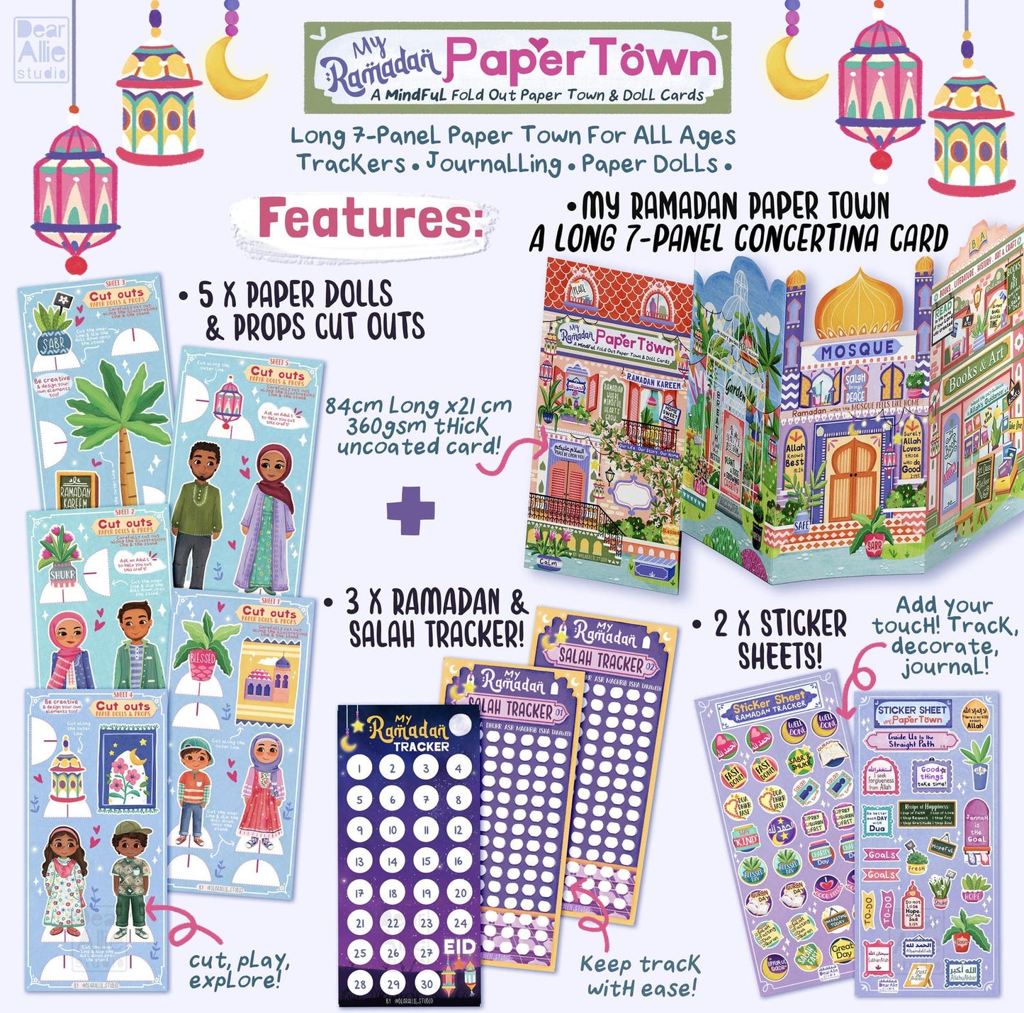 My Ramadan Paper Town 2026 - Stickers & Cut-Out Dolls Included