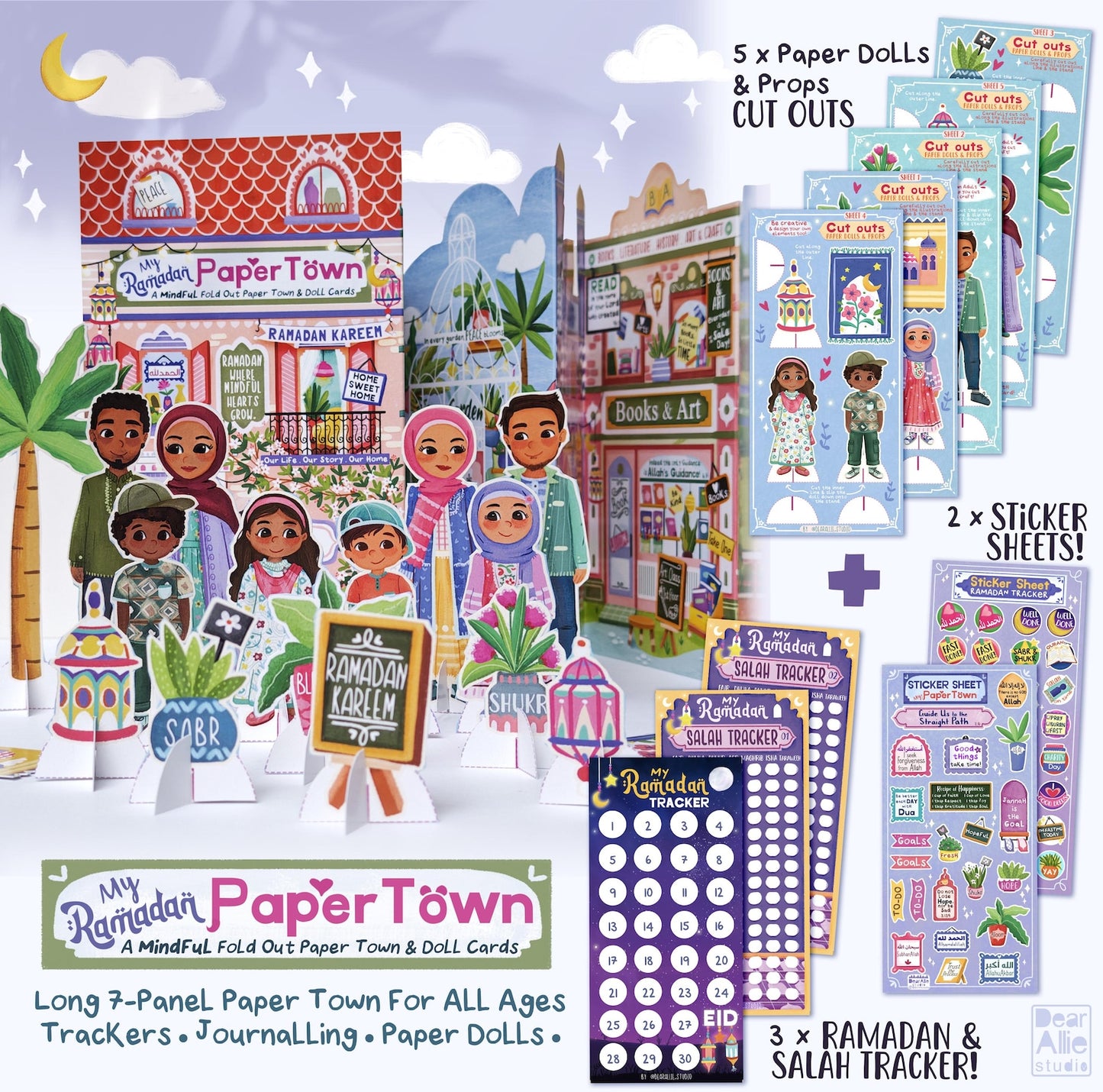 My Ramadan Paper Town 2026 - Stickers & Cut-Out Dolls Included