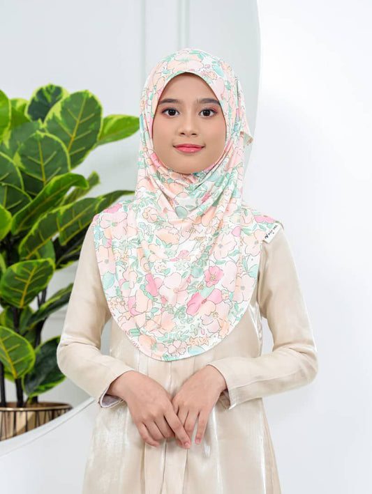 Pastel Floral Kids Hijab