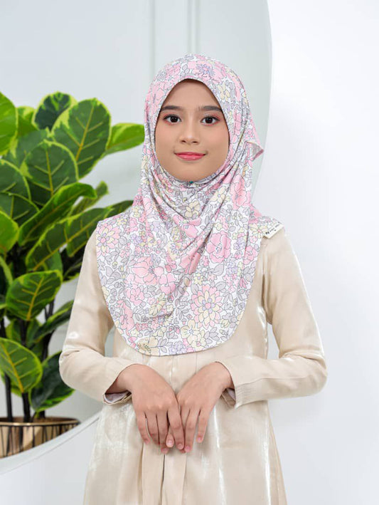 Rosy Florets Kids Hijab