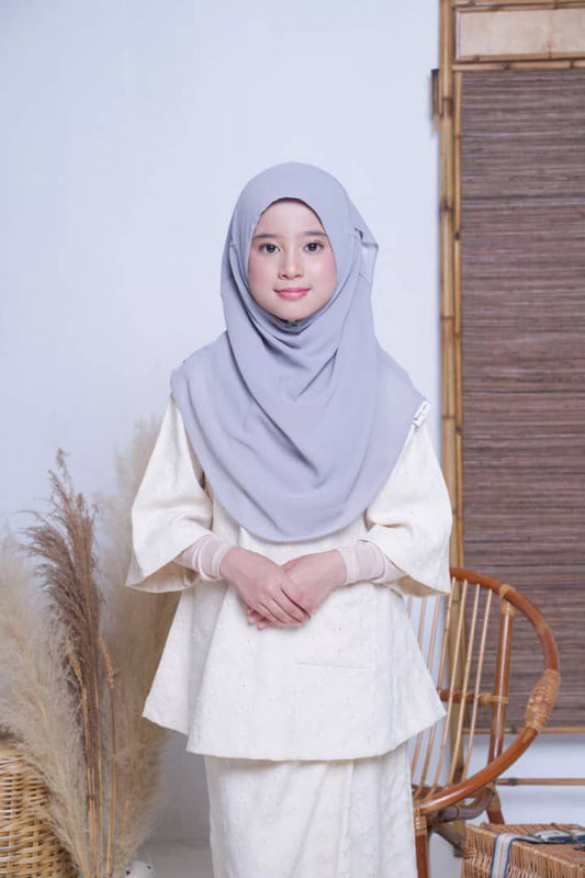 Grey Chiffon Kids Hijab