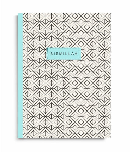 PerfectBound Geo Bismillah Blue Notebook - Anafiya Gifts