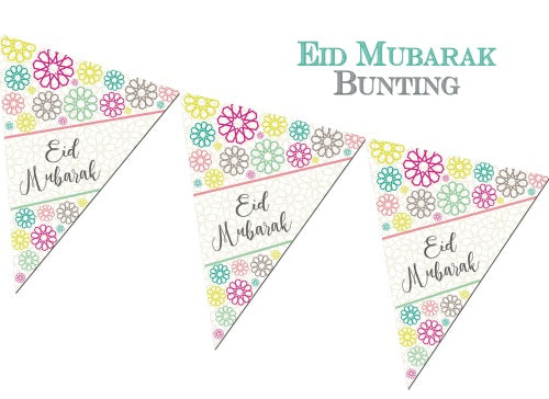 Eid Mubarak Bunting - Geo - Anafiya Gifts