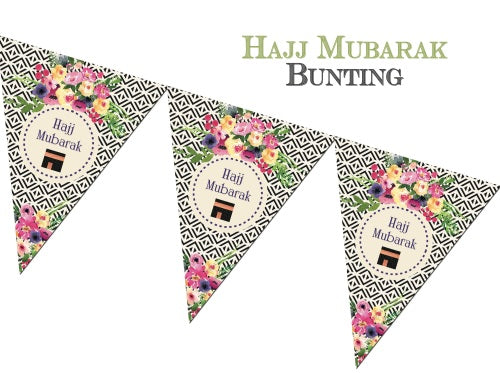 Hajj Bunting - Floral - Anafiya Gifts