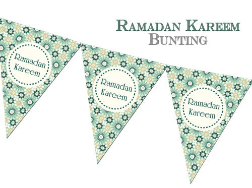 Ramadan Kareem Bunting - Green - Anafiya Gifts