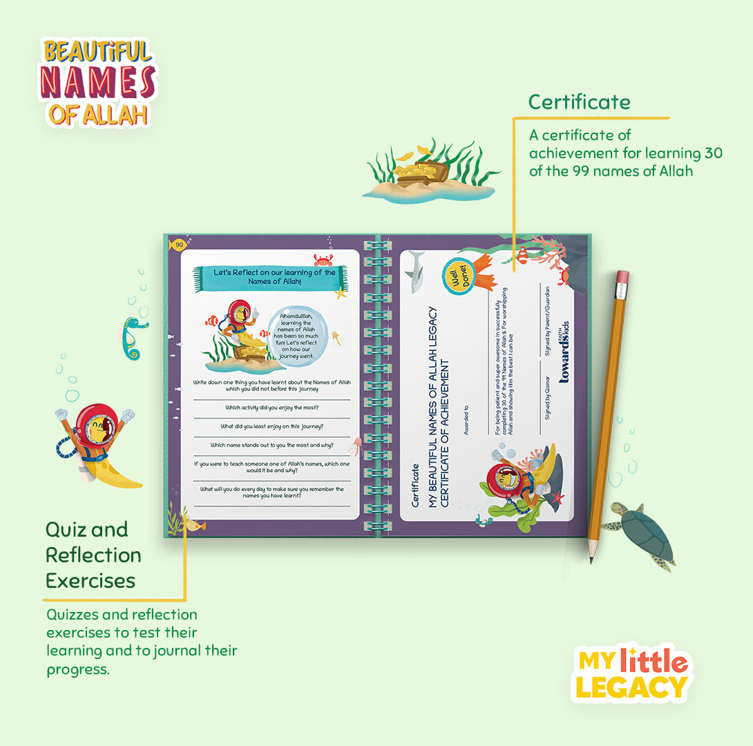 My Little Legacy: Beautiful Names of Allah Kids Journal & Activity Book