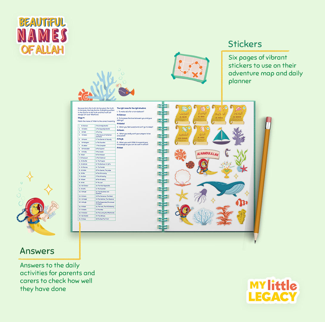 My Little Legacy: Beautiful Names of Allah Kids Journal & Activity Book