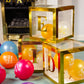 Eid Transparent Balloon Boxes - Gold