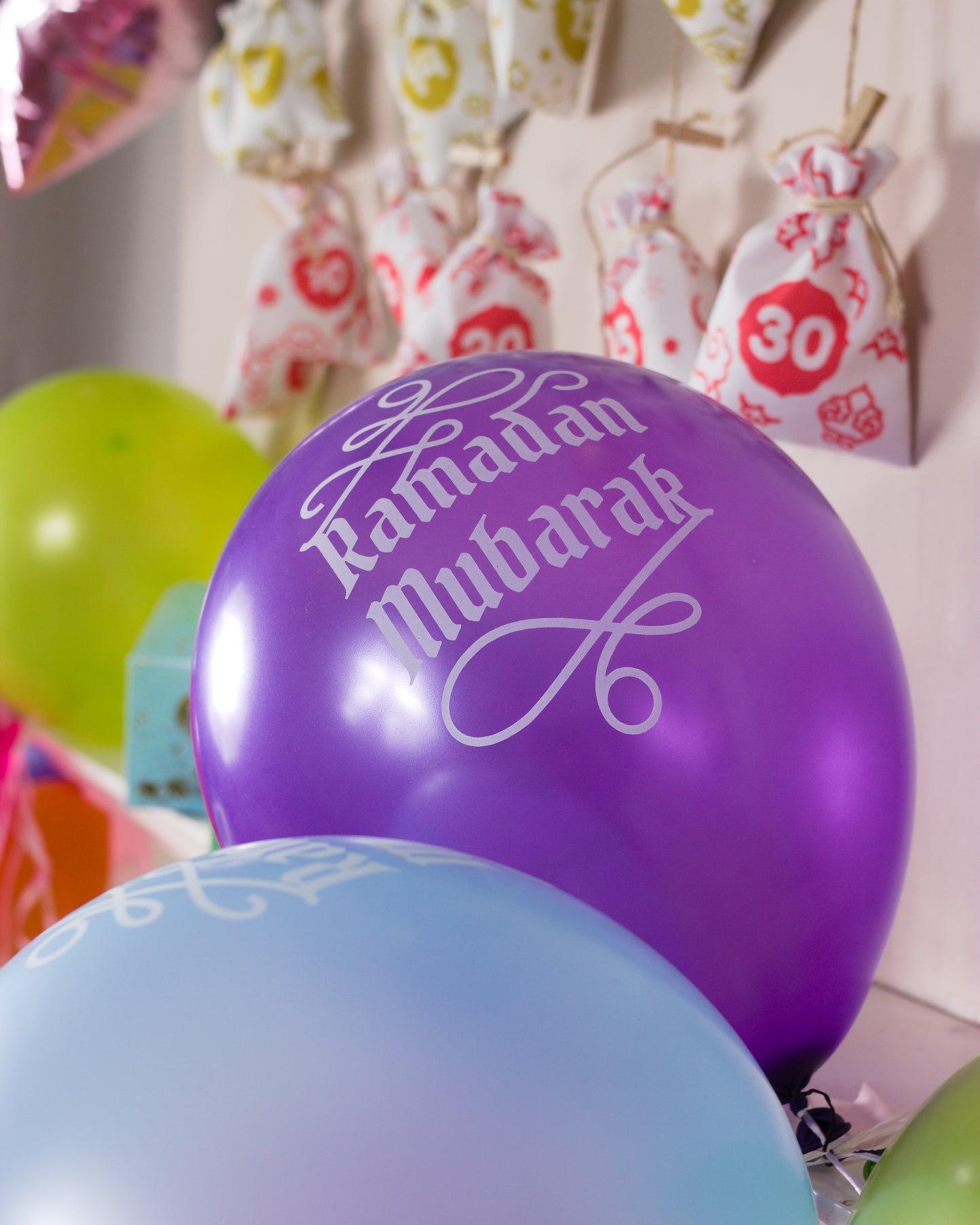 Ramadan Mubarak Balloons - Multi Coloured