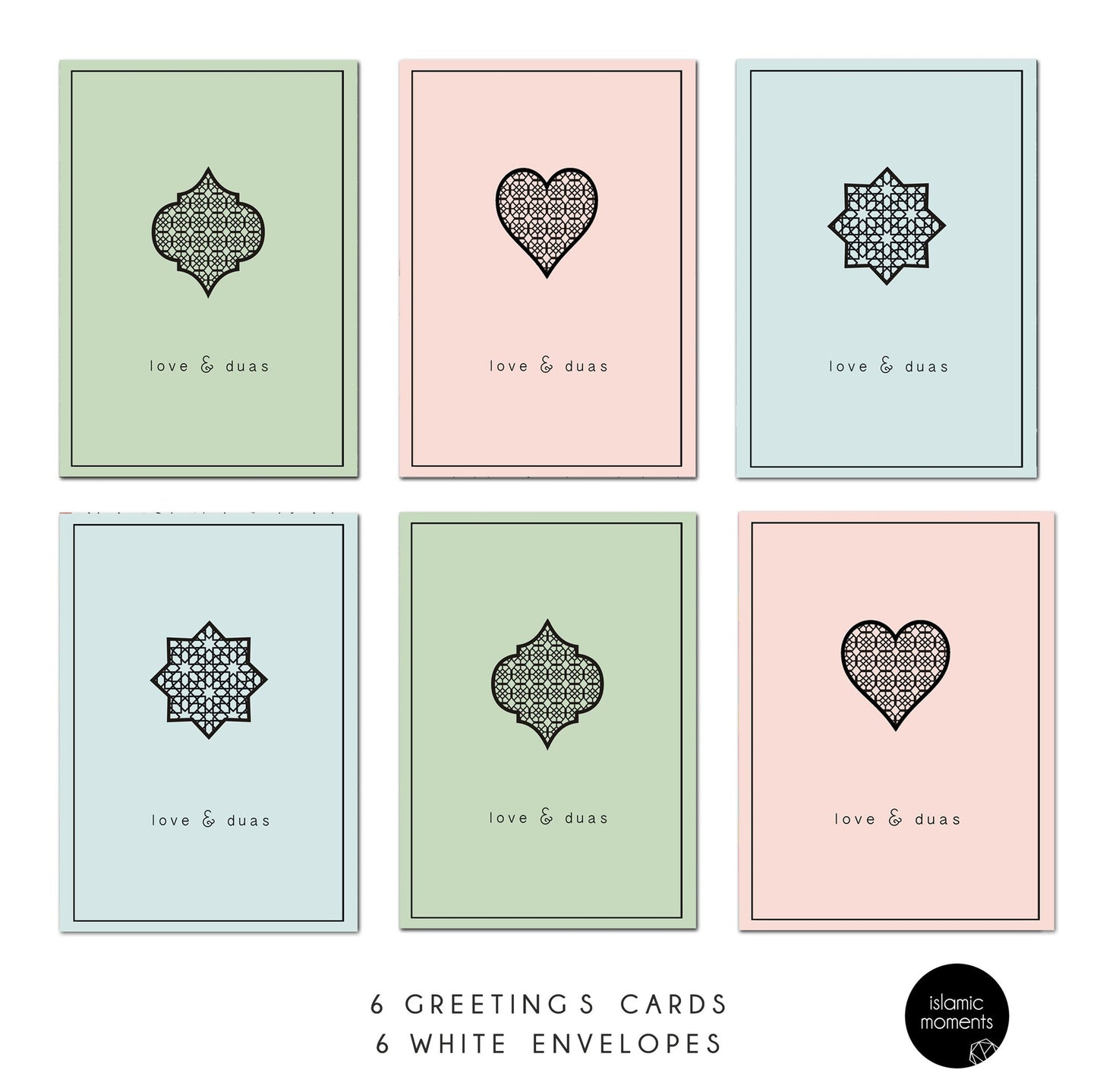Love & Duas Cards - 6 Pack