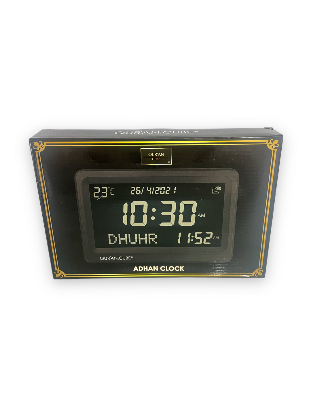 Quran Cube Adhan Clock - Black