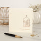 Ramadan Mubarak Gold Foil Card - Cream