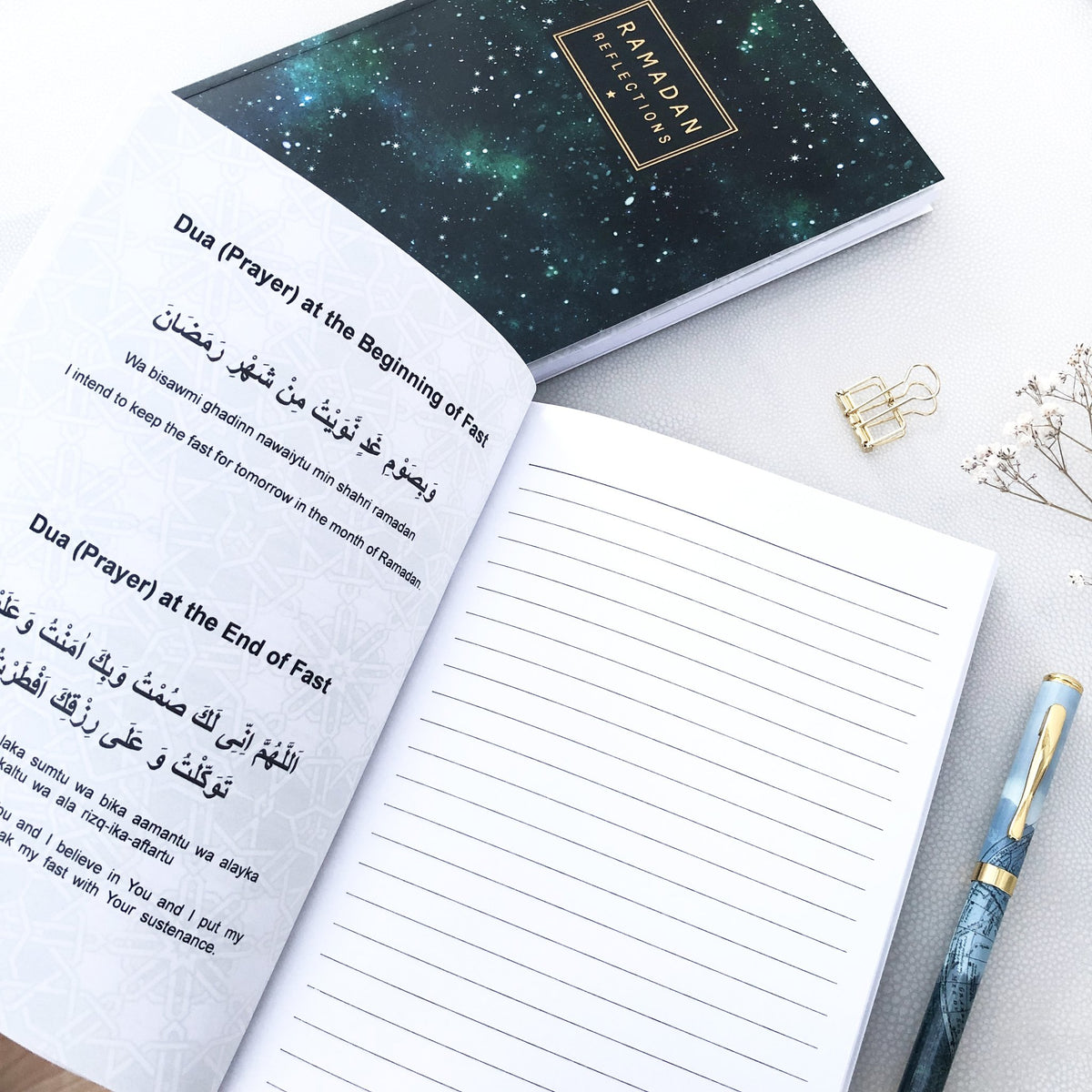Ramadan Reflections Gold Foil Notebook – Anafiya Gifts UK
